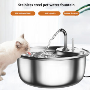 pet Stainless Steel Dog Drinking Fountain