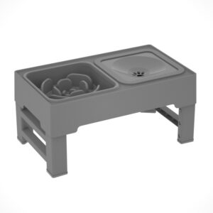 grey Best Slow Feed Dog Bowl 