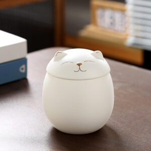 white urn for cat