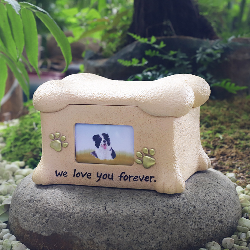 dog urn with picture